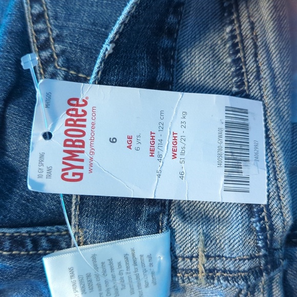Brand New Gymboree Size 6 Jeans With Ribbon & Ladybug Accent - Picture 5 of 5